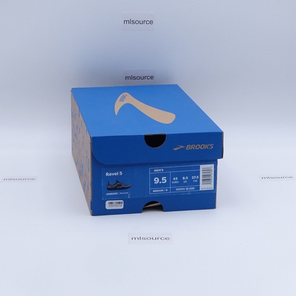 NEW Brooks Revel 5 Running Shoes 110374-1D-025 Ebony/Alloy/Metallic - Picture 7 of 7